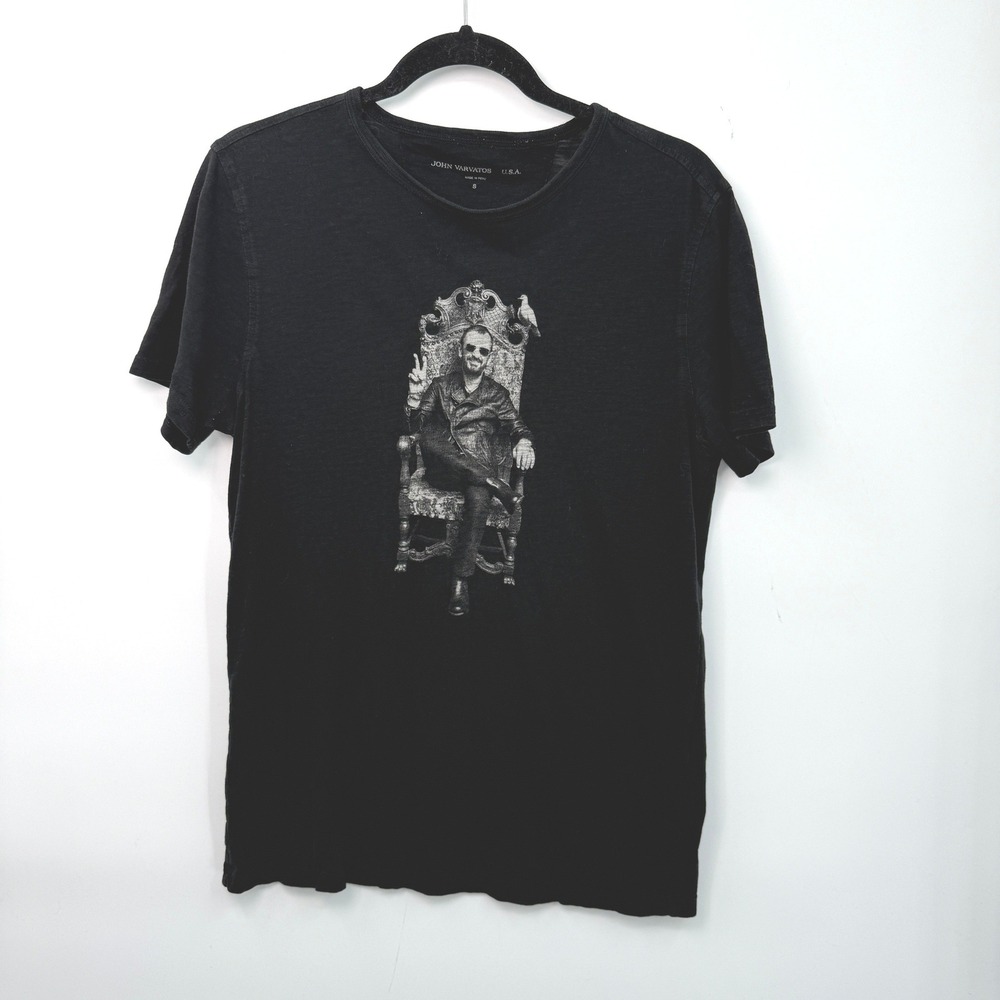 John Varvatos Ringo Starr Tee Mens S Rare Streetwear Limited Rock Minimalist